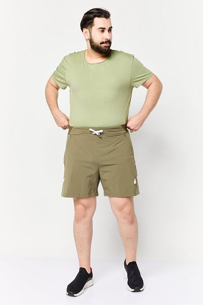 adidas Men Sportswear Fit Brand Logo Outdoor Shorts, Olive