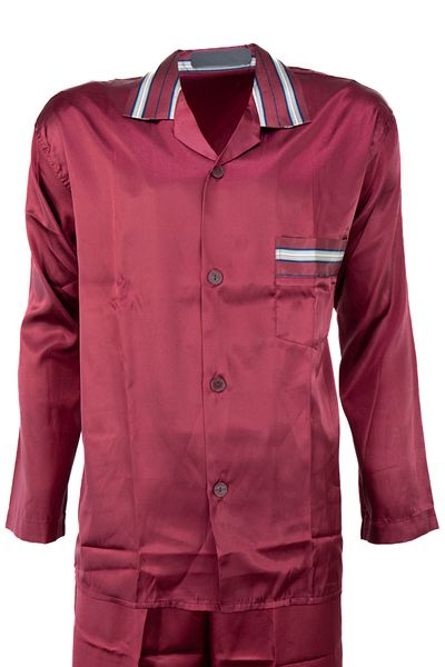 Oppland Men's Stylish Classic Model Pajama Set Premium Satin Fabric Murcia Model with Pockets Full Mold