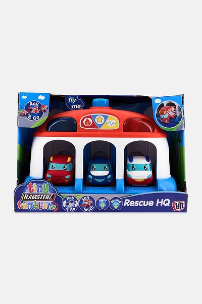 Teamsterz Tiny Tumblers Rescue Hq Launch Garage, Multicolor