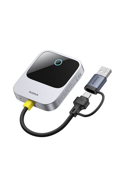 Baseus Seamless Wireless CarPlay Adapter for iPhone – Plug & Play, Bluetooth, USB-C - Grey