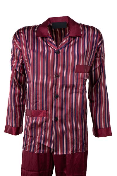 Oppland Men's Stylish Classic Model Pajama Set Premium Satin Fabric Murcia Model with Pockets Full Mold