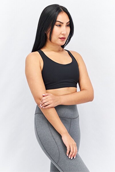 Onzie Women Non Padded Solid Sports Bra, Black