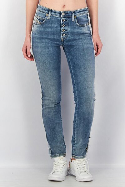 Diesel Women Stretch Fit Washed Denim Jeans, Blue