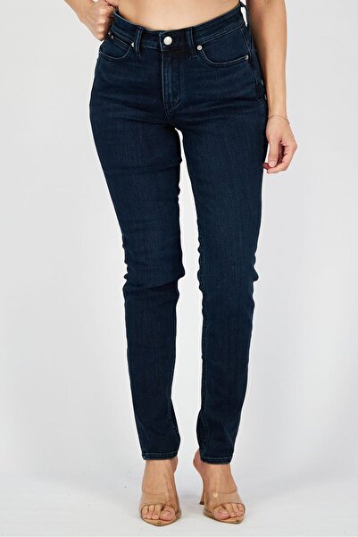 Calvin Klein Jeans بنطلون جينز نسائي ضيق قابل للتمدد، أزرق