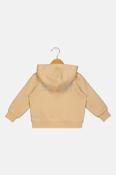 Esprit Kids Boy Embroidered Logo Hoodie, Light Tan