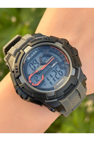 Jaga Digital 2 Years Warranty Alarm+Stopwatch+Light and Calendar 5 Atm Young Sports Men's Wristwatch Jg019