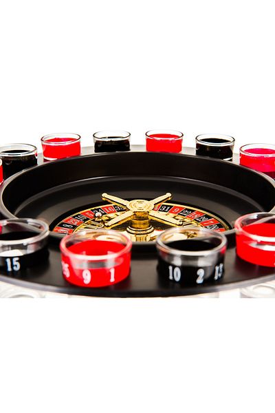 zola Joc ruleta cu shot-uri, diametru 30 cm, 16 pahare din sticla, capacitate 25 ml