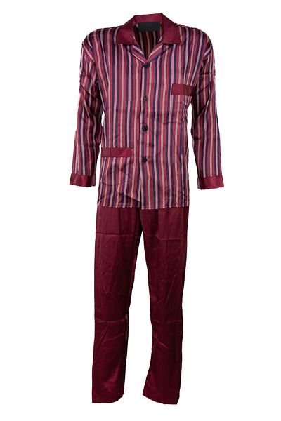 Oppland Men's Stylish Classic Model Pajama Set Premium Satin Fabric Murcia Model with Pockets Full Mold