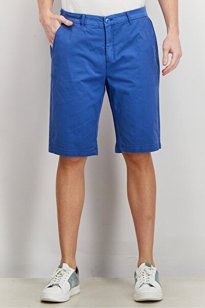 Tchibo Men Regular Fit Solid Chino Shorts, Blue