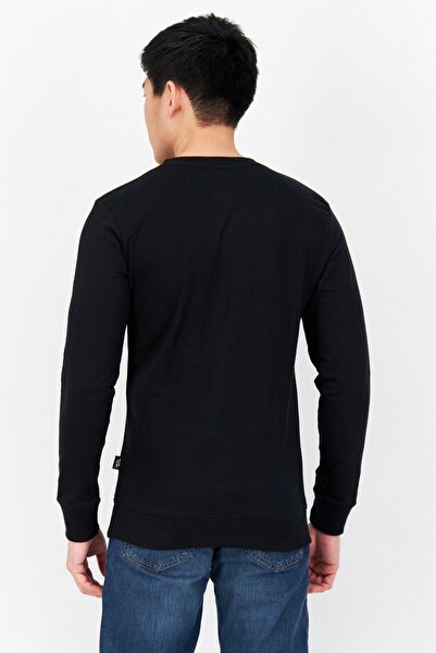 Netflix Men Squid Game Crew Neck Long Sleeve Graphic Print Sweatshirt, Black