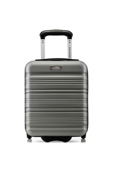 zagatto ® Troler de cabină Zg508 Abs Xs, 20l, 40x30x20 cm, gri argintiu, compatibil cu Wizz Air