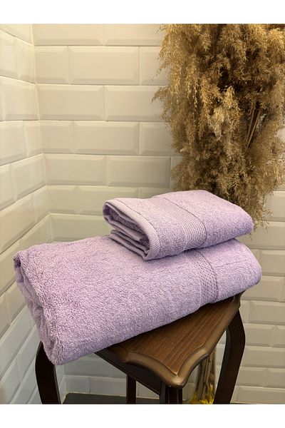 Explore Home 2 Pcs, Cotton, Bath, Towel - Lilac (Life Gift)
