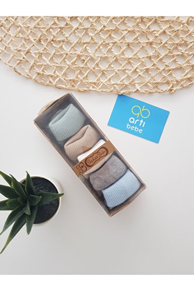 artıbebe Newborn Colorful Baby Socks Set of 3 |   100% Cotton Antiallergic Gi...
