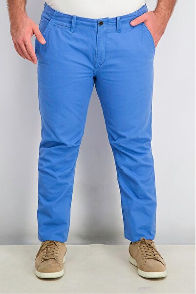 Timberland Men Regular Fit Plain Straight Pants, Blue