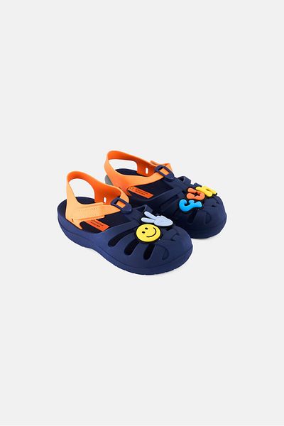 Ipanema Kids Girl Velcro Closure Sandal, Navy