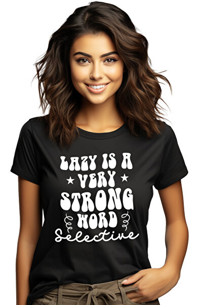 StoryGift Romania Tricou Femei cu mesajul "Lenes e un cuvant foarte puternic"...