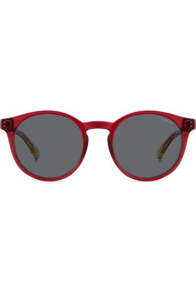 Polaroid Polarized Sunglasses for Girls Polaroid PLD 8061/S AHY/M9, Plastic, Red, 46 mm