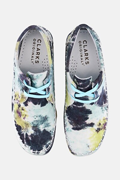 CLARKS Men Standard Weaver Tie Dye Lace Up Shoes, Mint Green/Grey Combo