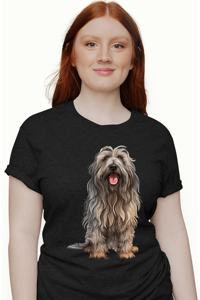 StoryGift Romania Tricou Femei cu un caine foarte blanos, ilustratie, limba s...