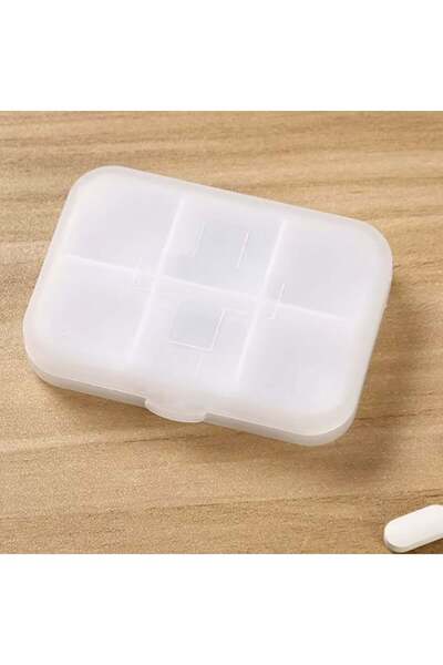 PUFO Square box for organizing medicines, vitamins or supplements, Pufo Medicine, 9 cm, white
