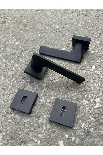 ARON New Tria Slim Luxury Square Badge Room Type (Matte Black) Door Handle Aluminum Stainless