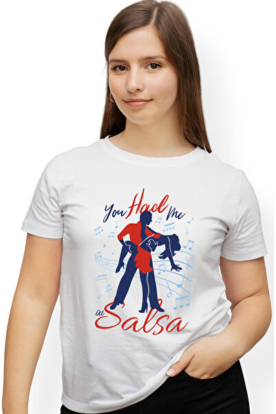 StoryGift Romania Tricou Femei Cu Doi Parteneri Dansabd Salsa Imbracati In Ro...
