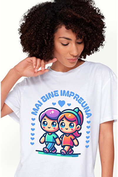 StoryGift Romania Tricou Femei Cuplu jocuri video text mai bine impreuna iubi...