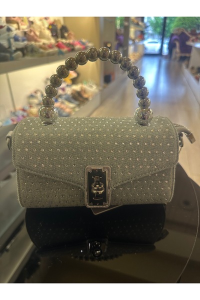 KRISTE BELL Kot taşlarla bezenmiş küçük el çantası