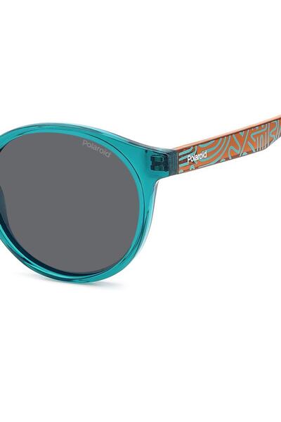 Polaroid Ochelari de soare polarizați pentru fete Polaroid PLD 8061/S TCF/M9, Plastic, Albastru, 46 mm