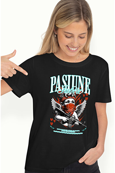 StoryGift Romania Tricou Femei Cupidon Cu Arma - Pasiune, Iubire, Valentine's...