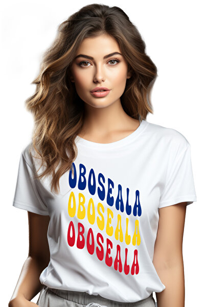 StoryGift Romania Tricou Femei Cuvantul Oboseala, in Culorile Steagului Roman...