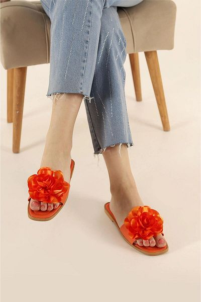 Tomato Bags Floral rose bow beach women's slippers