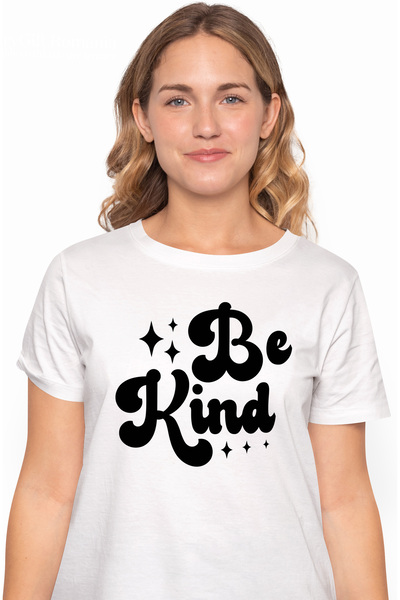 StoryGift Romania Tricou Femei cu stelute si mesajul in limba engleza "Be kin...