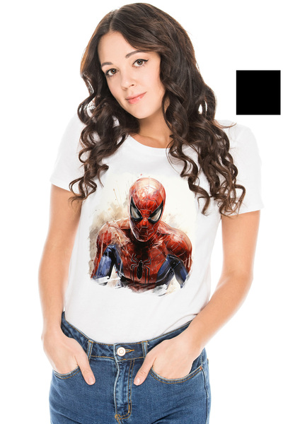 StoryGift Romania Tricou Femei Cu Omul Paianjen, Costum, Stropi, Ilustratie, ...