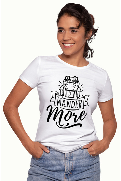 StoryGift Romania Tricou Femei cu un ghiozdan pentru exploratori cu mesajul "...