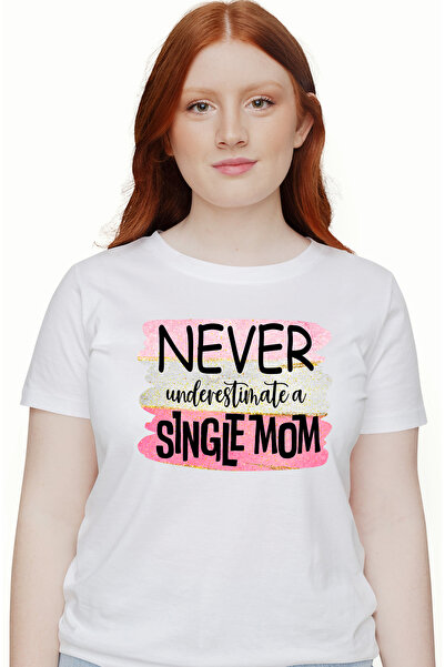 StoryGift Romania Tricou Femei cu mesajul "Never underestimate a single mom",...