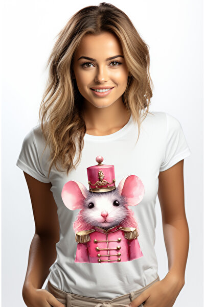 StoryGift Romania Tricou Femei cu un soarece imbracat in soldat, ilustratie, ...
