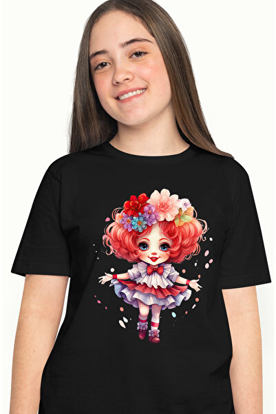 StoryGift Romania Tricou Femei cu o fetita vesela, clovn, joker, flori, rosca...