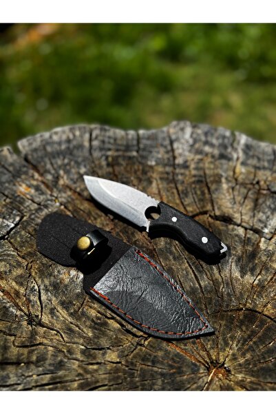 ÖZKRİSTAL Kristal El Yapımı Siyah Mini Av Bıçağı