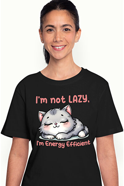 StoryGift Romania Tricou Femei cu o pisicuta care doarme cu mesajul "I'm not ...