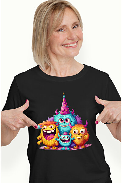 StoryGift Romania Tricou Femei cu mai multe creaturi sub forma de mingi, ilus...