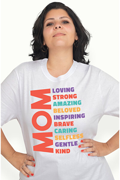 StoryGift Romania Tricou Femei Mame Cu Mesajul in Engleza Loving, Strong, Ama...