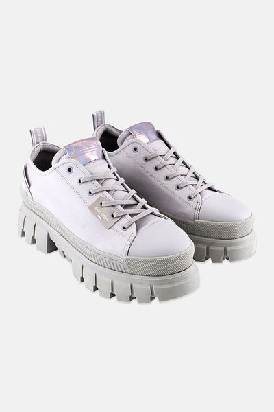 Palladium Women Medium Revolt Lo Tx Lace Up Casual Shoes, Grey