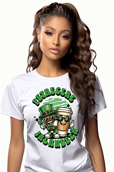 StoryGift Romania Tricou Femei Petrecere Irlandeza, cafea whiskey bautura alc...