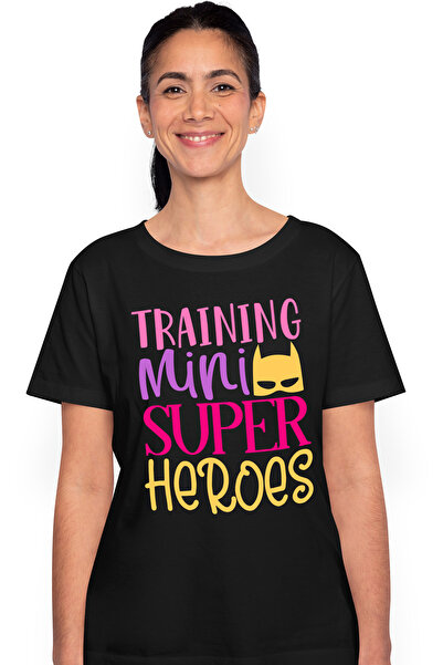 StoryGift Romania Tricou Femei Cu Text In Engleza Training Mini Super Heroes,...