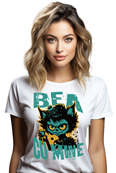 StoryGift Romania Tricou Femei bea cu mine pisica horror H4ALLowen cu imprime...