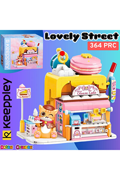Doğan Oyuncak Dünyası Micro Block Red Cat Cake Shop 364 Pieces - Lego Sets - Keeppley Mini Lego - Keeppley Lego -
