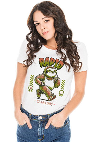 StoryGift Romania Tricou Femei Animal Lenes La Maraton Text Haios Rapid Ca Un...