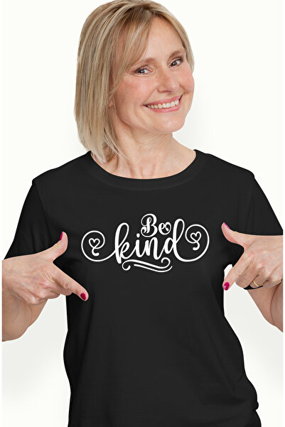 StoryGift Romania Tricou Femei cu inimioare si textul in engleza "Be kind" - ...