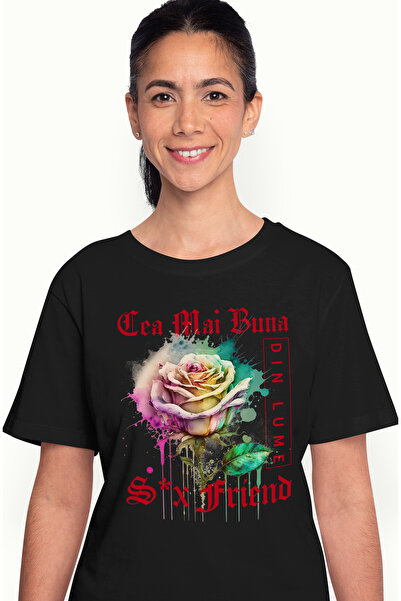 StoryGift Romania Tricou Femei Cu Textul Cea Mai Buna S-x Friend, Din Lume, F...